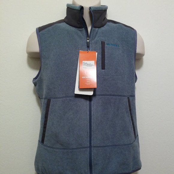 Womens Merrell Polor fleece zip vest Bearing Sea - Picture 1 of 7
